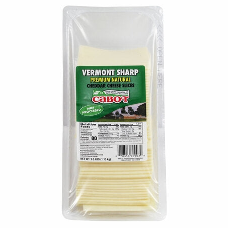 Sliced White Sharp Cheddar Cheese