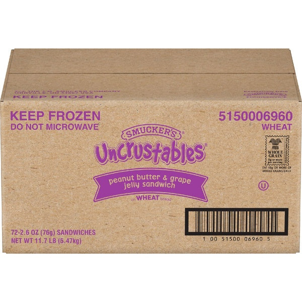 * Uncrustable PB & Grape Jelly Sandwich