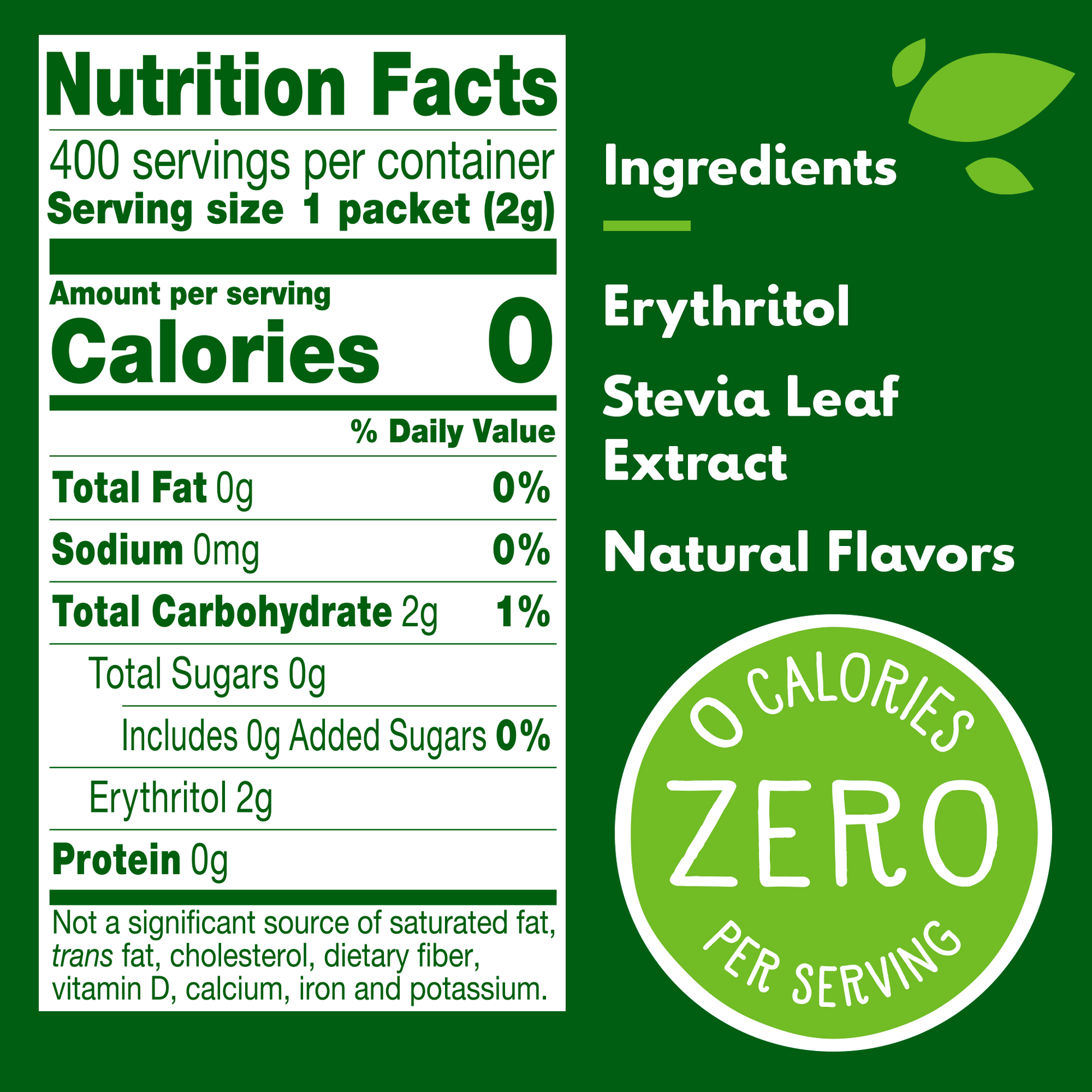 2g Truvia Sugar