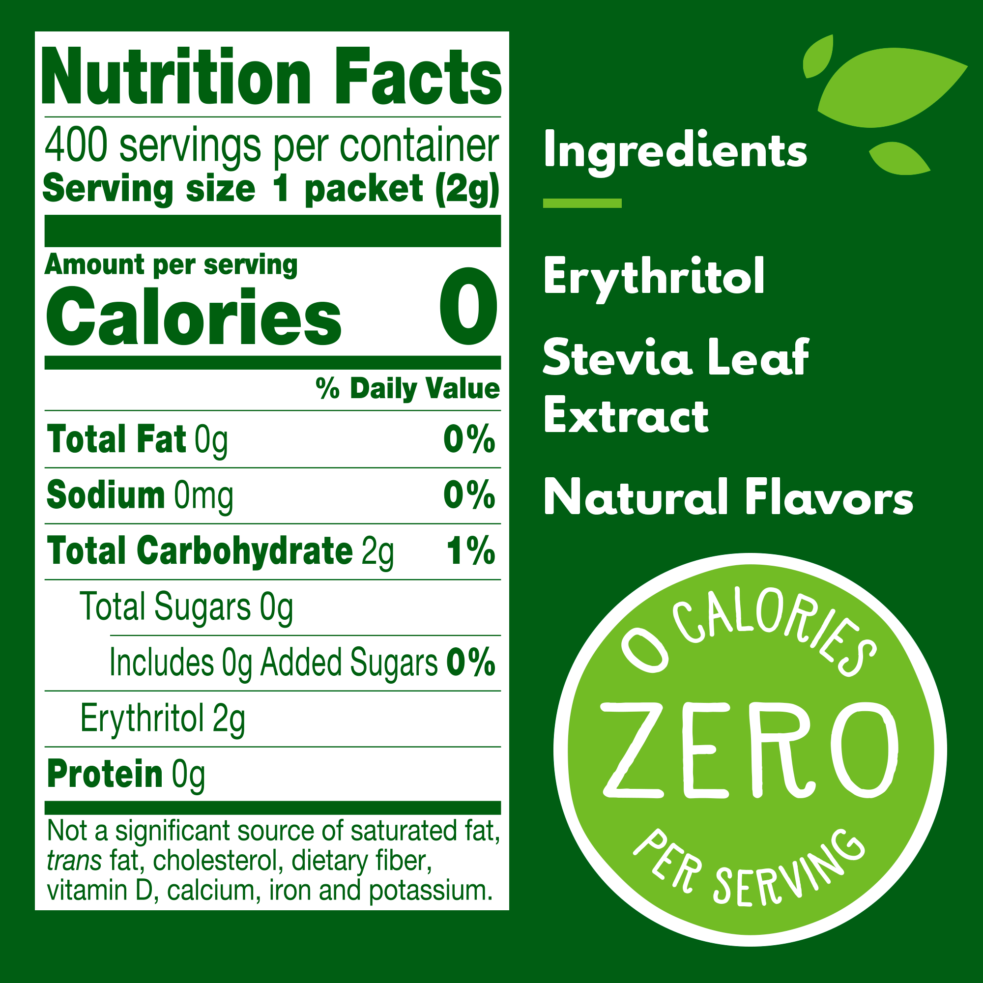2g Truvia Sugar