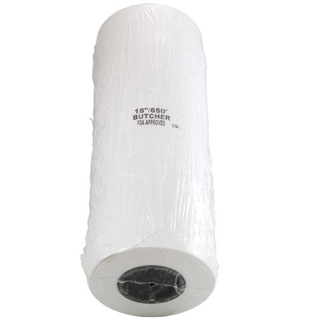 18in x 650ft White Butcher Wrap