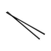 6in Fat Black Plastic Straw