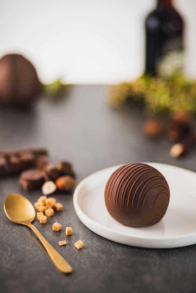 Hazelnut & Caramel Sphere Pastry