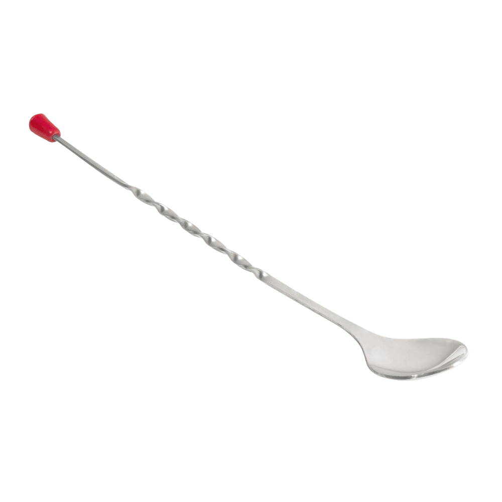 11in Stainless Steel Bar Spoon with Red Tip