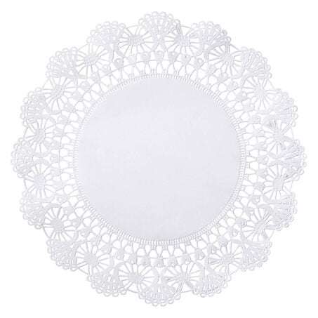 10in White Lace Embossed Doilies