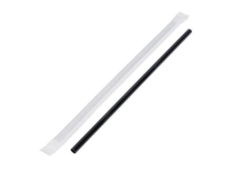 Black Jumbo Individually Wrappe Straw