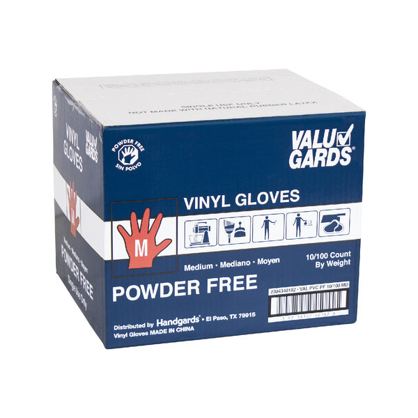 * Gloves Vinyl Powder Free Medium