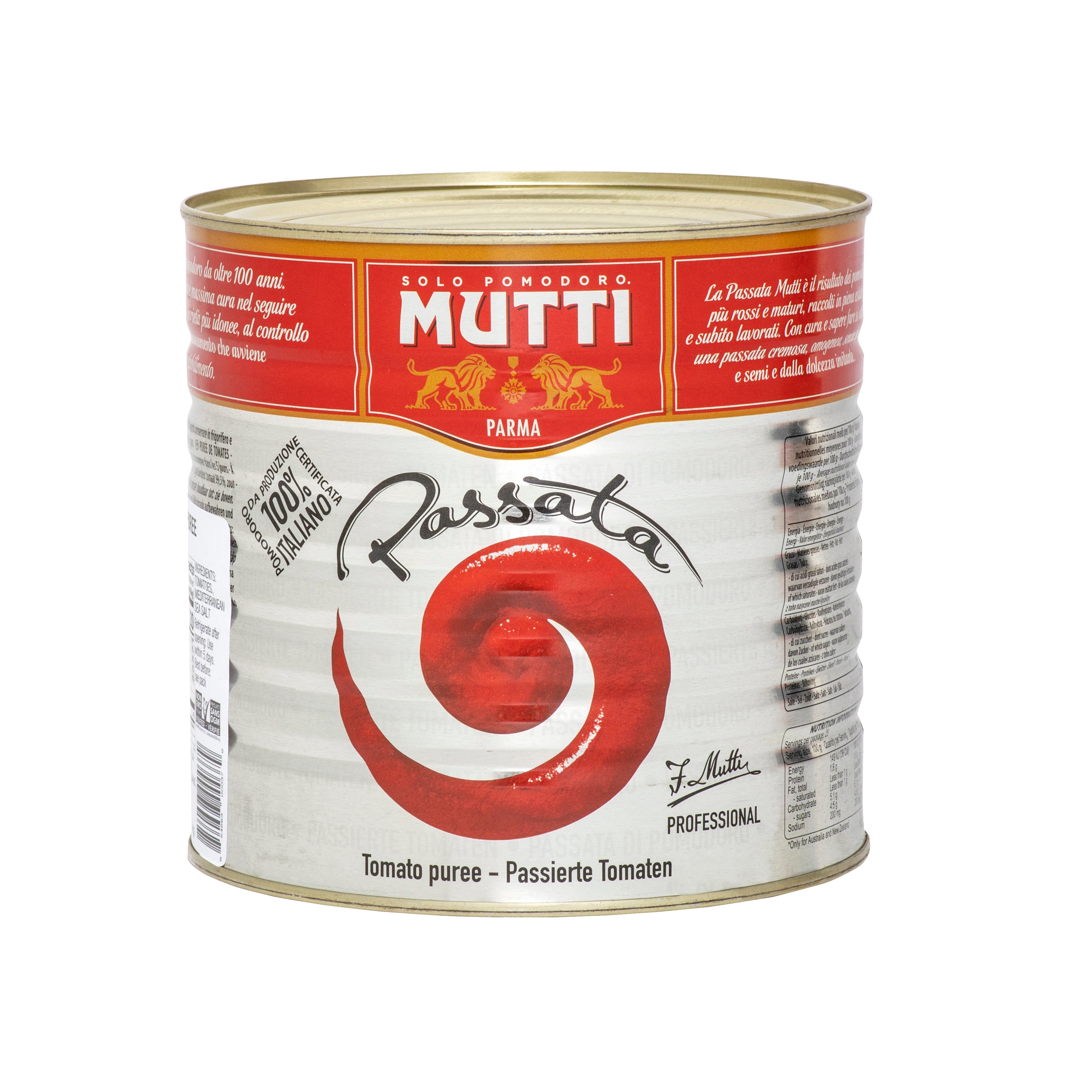 Passata Tomato Puree without Basil