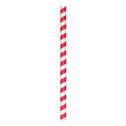 Red Striped Unwrapped Paper Straw