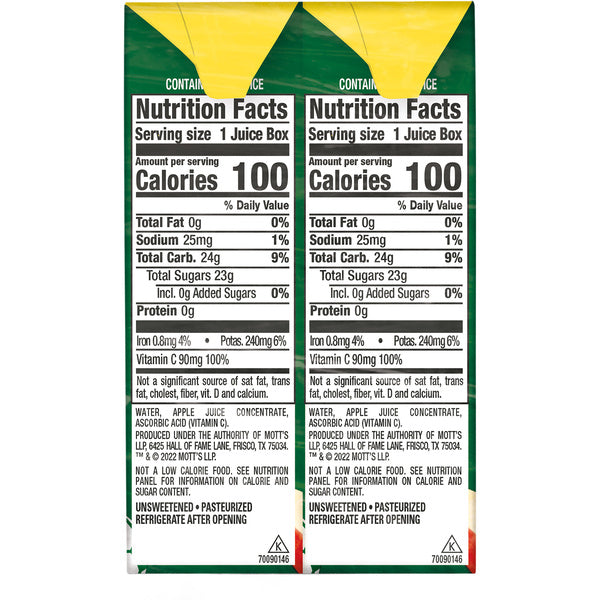 * Apple Juice Brick Pack 6.75oz