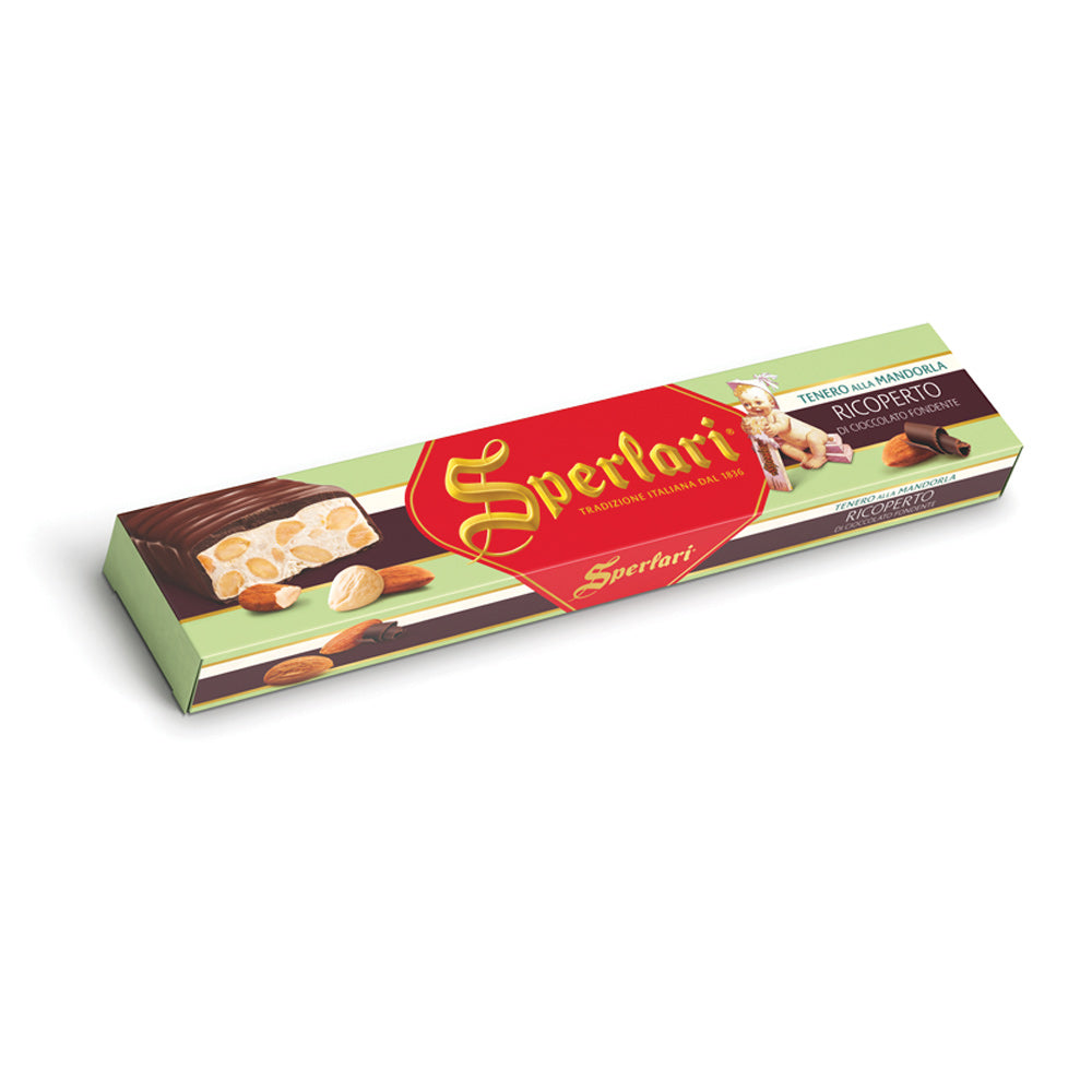 Chocolate Covered Torrone with Almonds