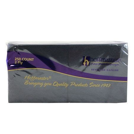 * 2 Ply Black Beverage Napkins