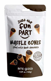 Waffle Cones Filled with Dark Chocolate