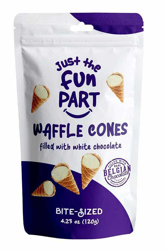 Waffle Cones Filled with White Chocolate
