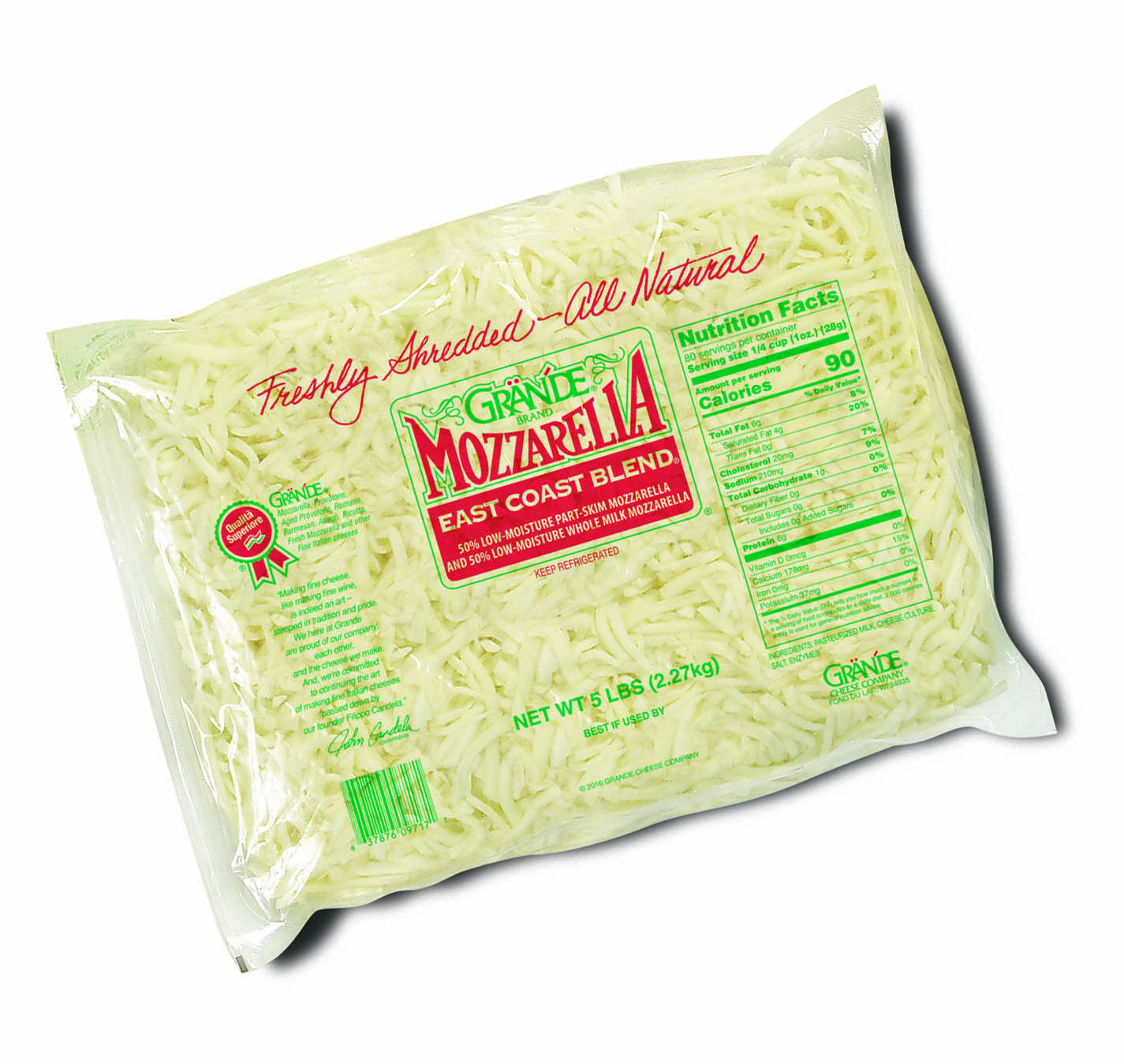 East Coast Blended Shredded Mozzarella Cheese