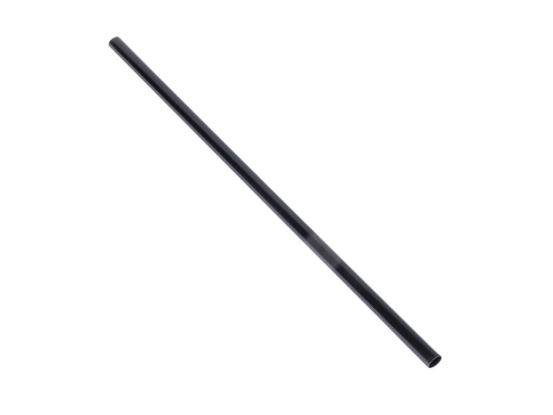 Unwrapped Black Plastic Straw