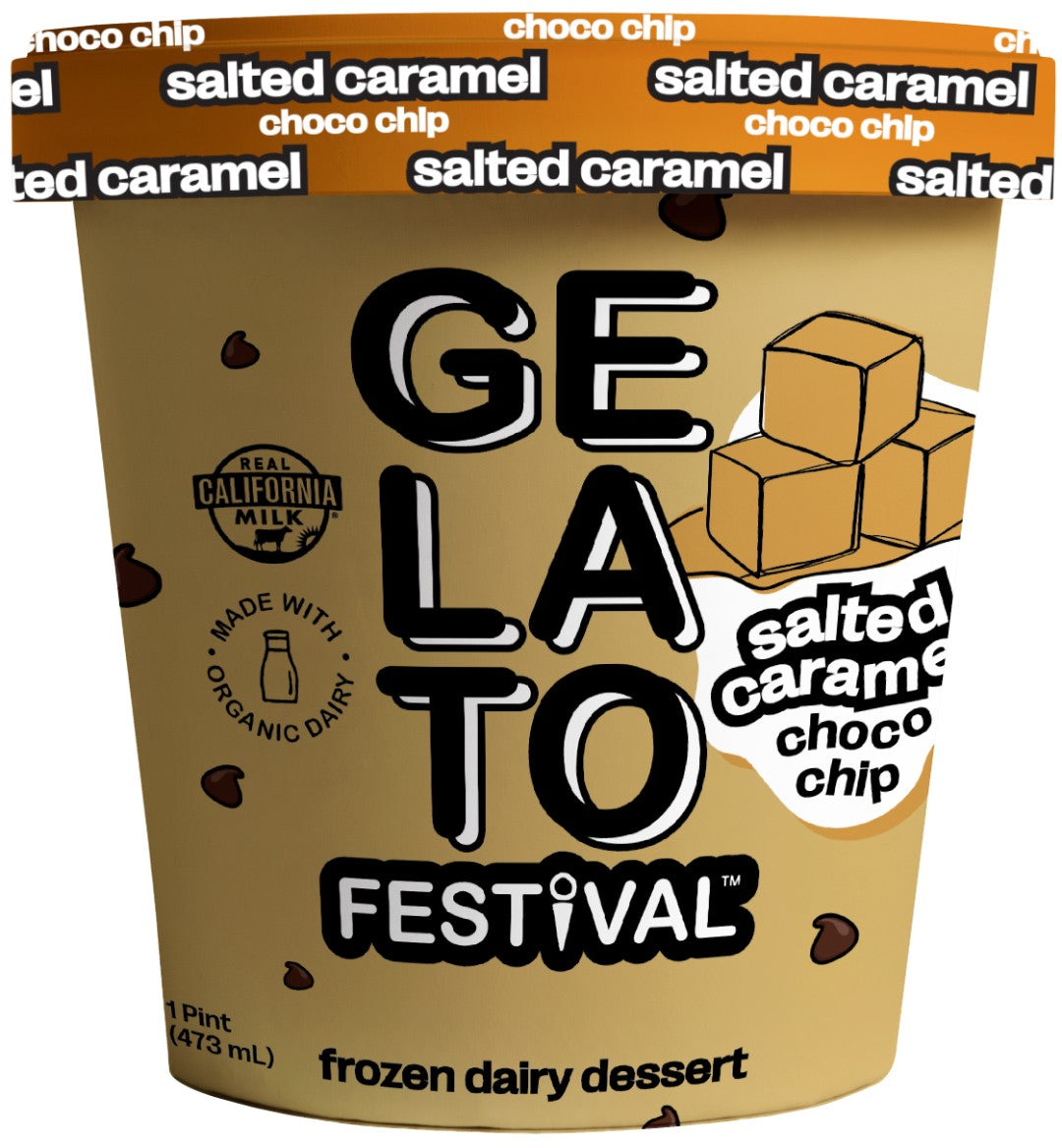 Salted Caramel Chocolate Chip Gelato