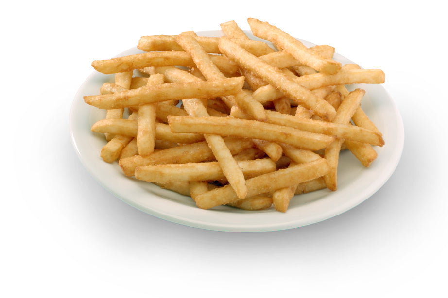 * 3/8 Inch Regular Cut Clear Coated Fries