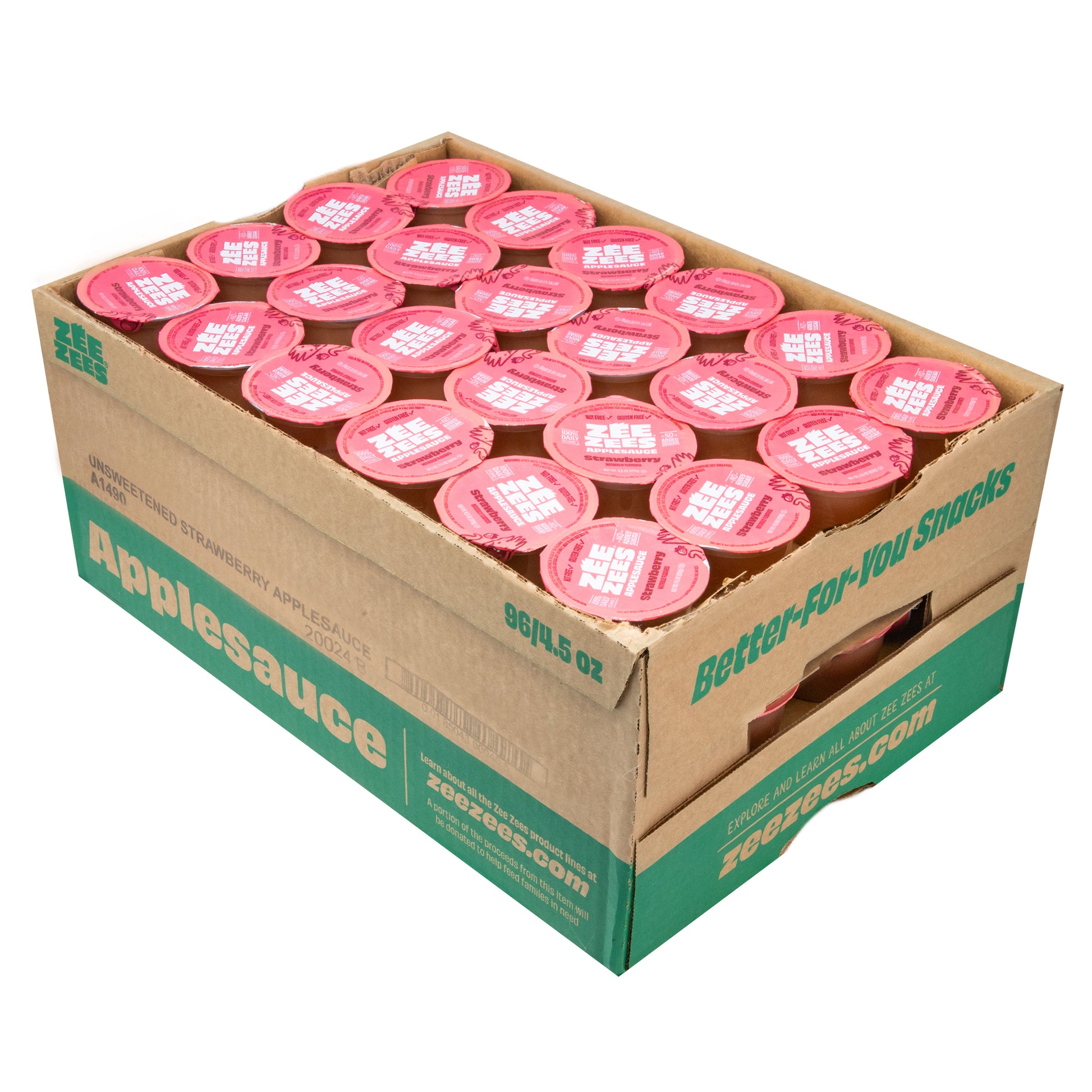 Unsweetened Strawberry Applesauce