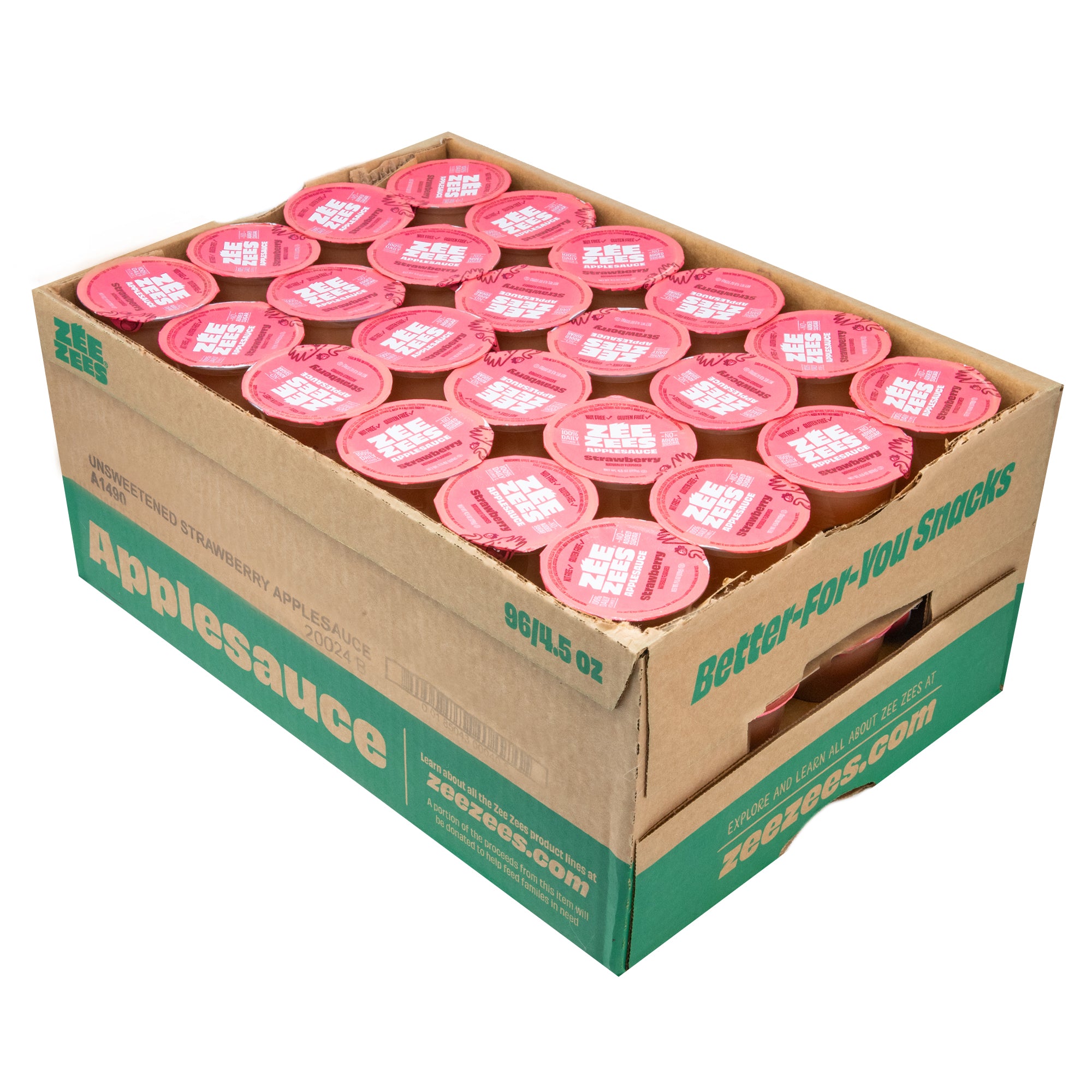 Unsweetened Strawberry Applesauce