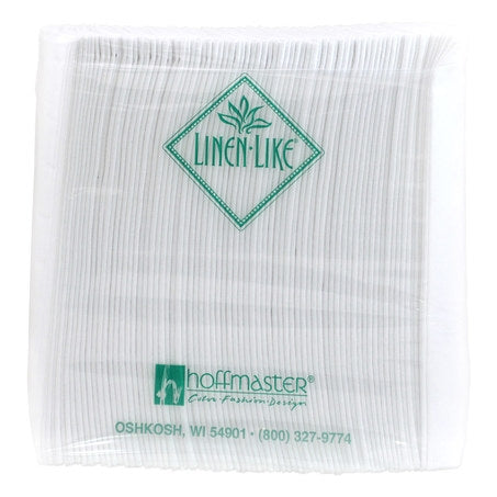 * 17x17 White Linen-Like 1/4 Fold Dinner Napkins