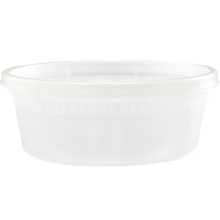 8oz Plastic Soup Container Combo With Lids
