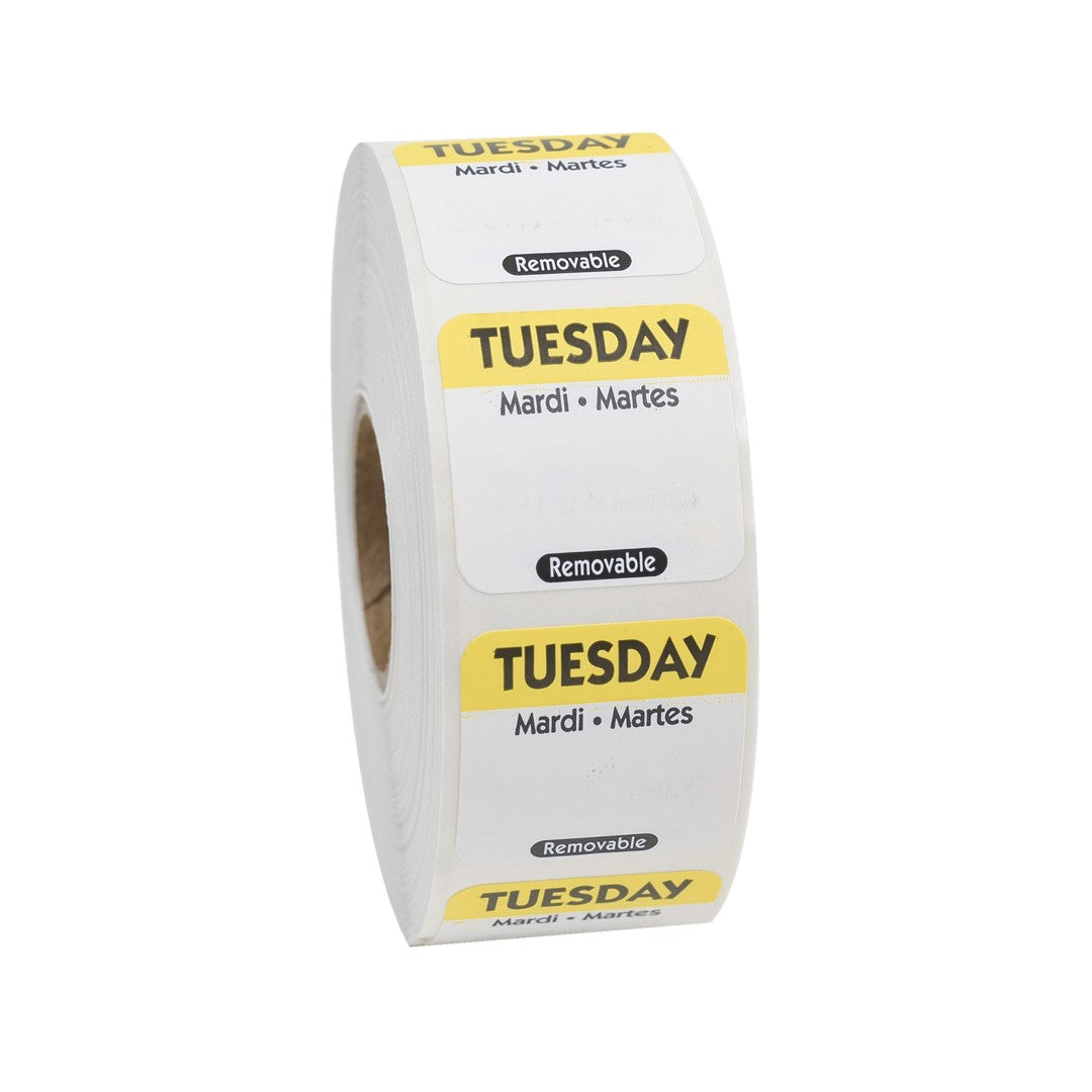 Tuesday Removable Labels
