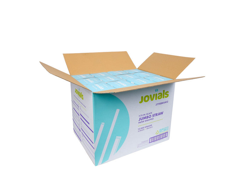 Black Jumbo Individually Wrappe Straw