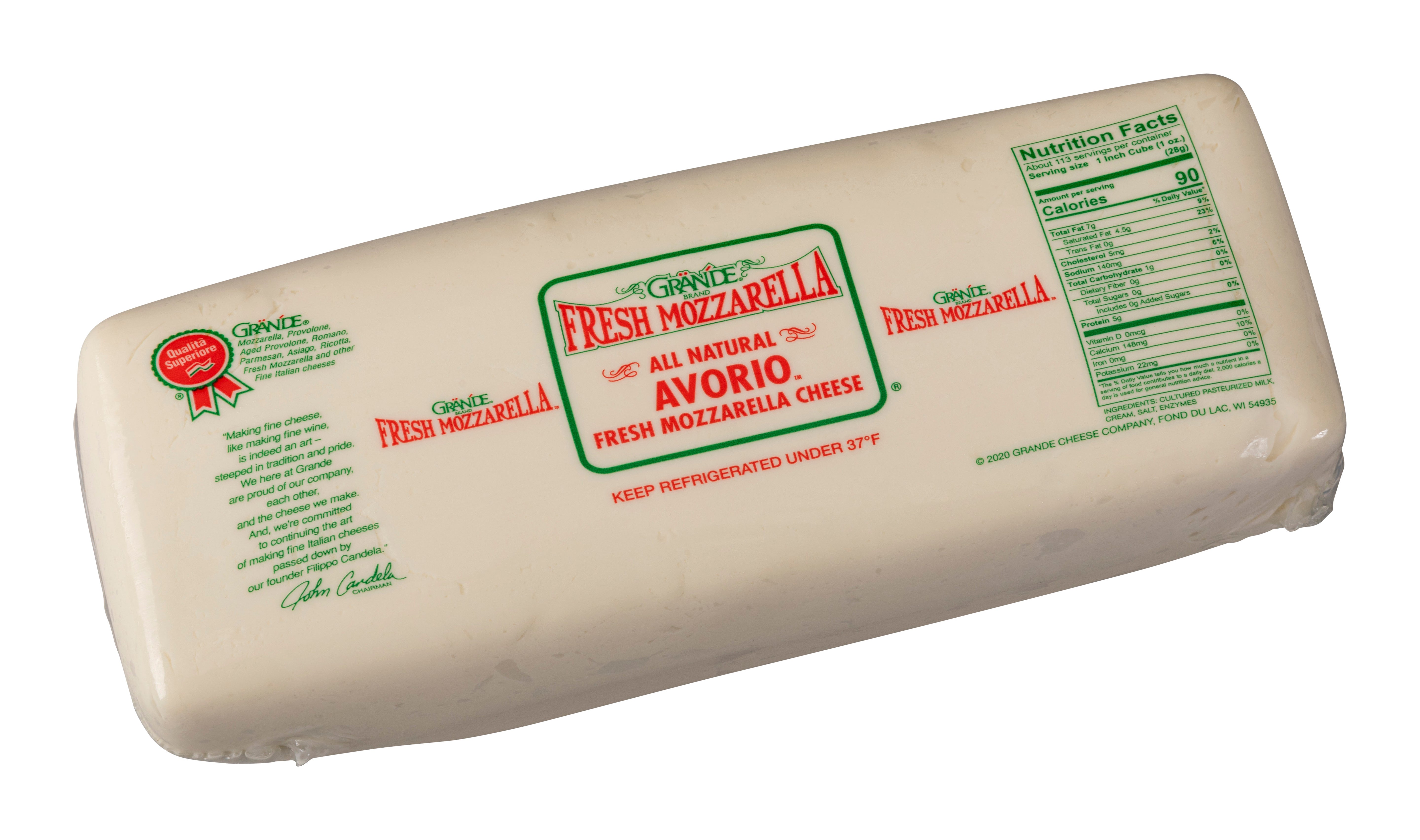 Fresh Avorio Mozzarella Cheese Loaf