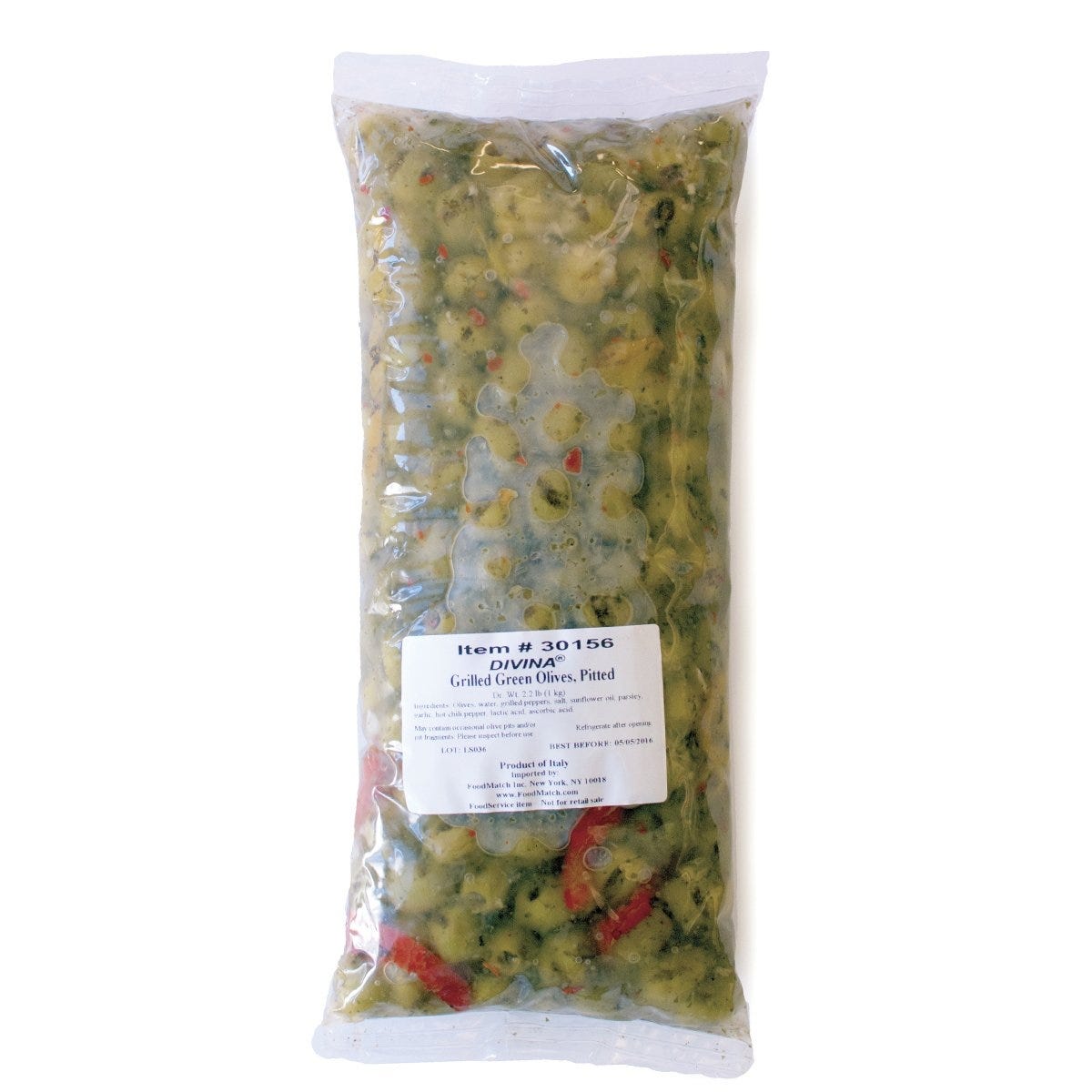Grilled Green Olives Pitted