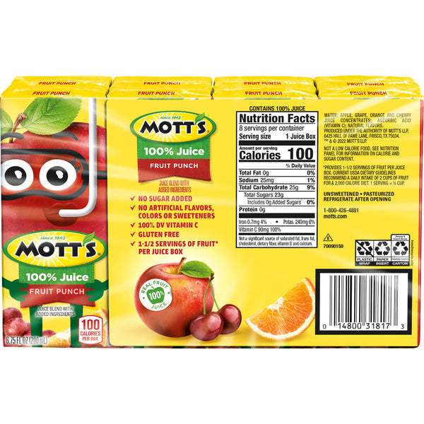 * 100% Fruit Punch Brick Pack 6.75oz