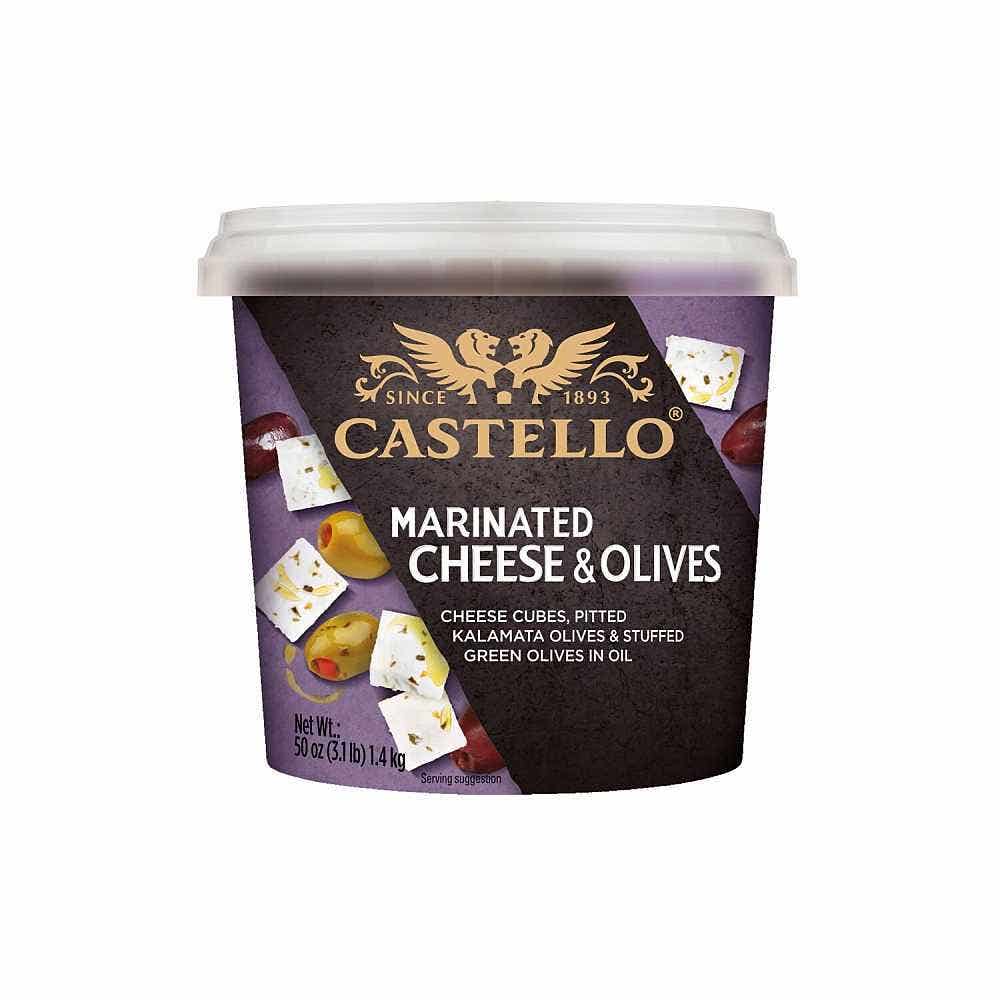 Marinated Cheese & Olives in Oil Pitted