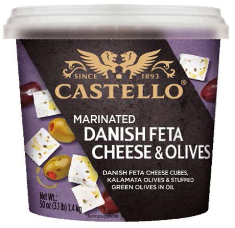 Marinated Cheese & Olives in Oil Pitted