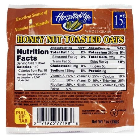 Whole Grain Honey Nut Toasted Oat Cereal