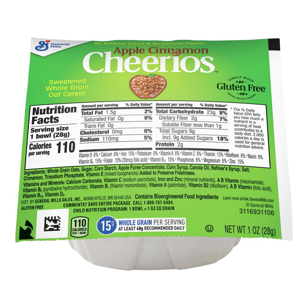 Apple Cinnamon Cheerios Single Serve Bowl