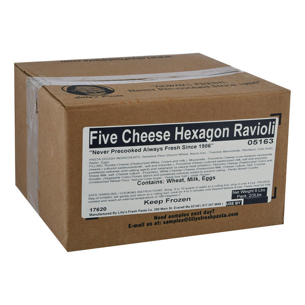 Large Hexagon 5-Cheese Ravioli