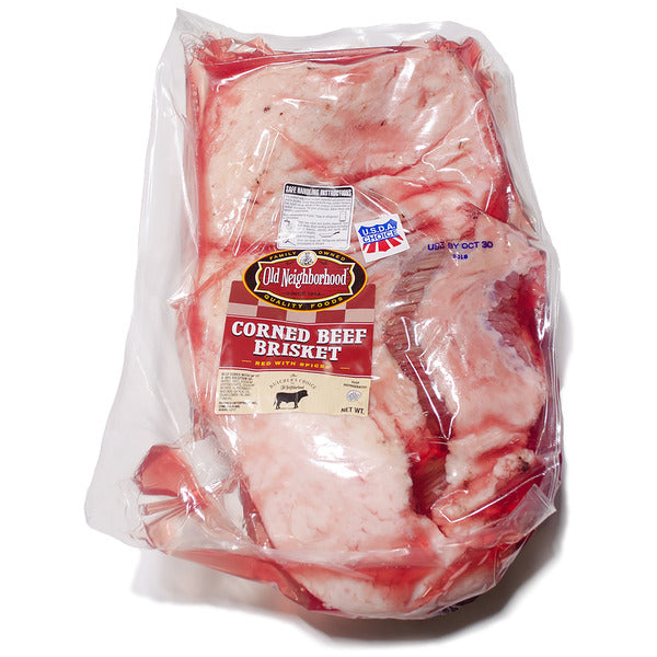 Raw Corned Beef Brisket with Spices