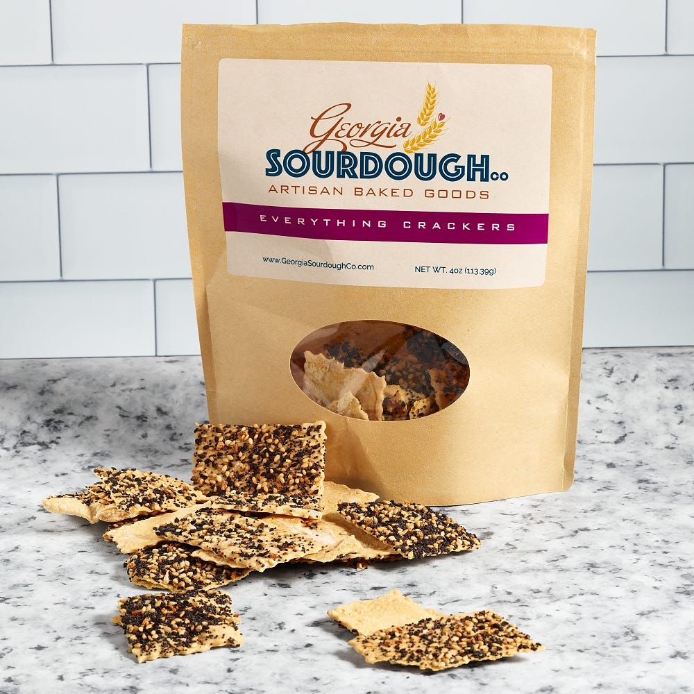 Everything Sourdough Crackers