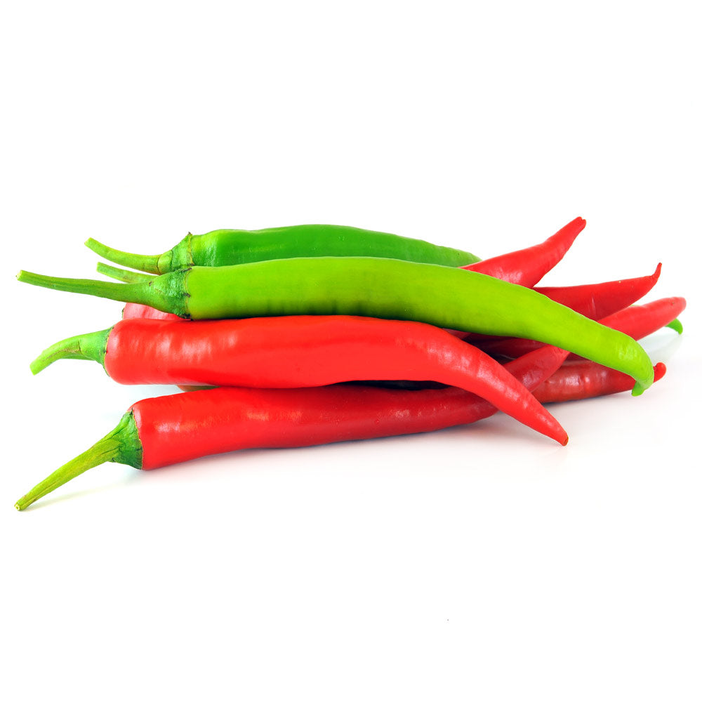 Fresh Hot Red & Green Cherry Peppers