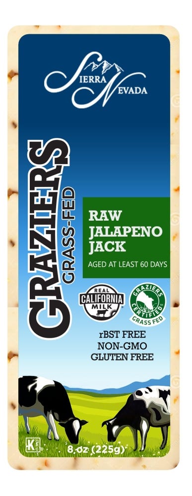 Raw Milk Grass Fed Jalapeno Jack Wedge
