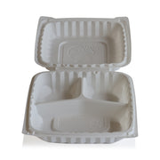 8x8 Three Compartment Hinged Container