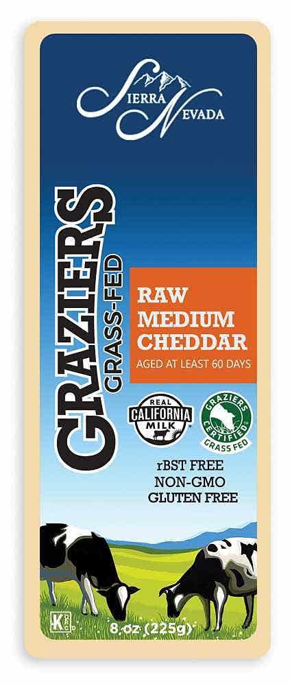 Raw Milk Grass Fed Medium Cheddar Bar