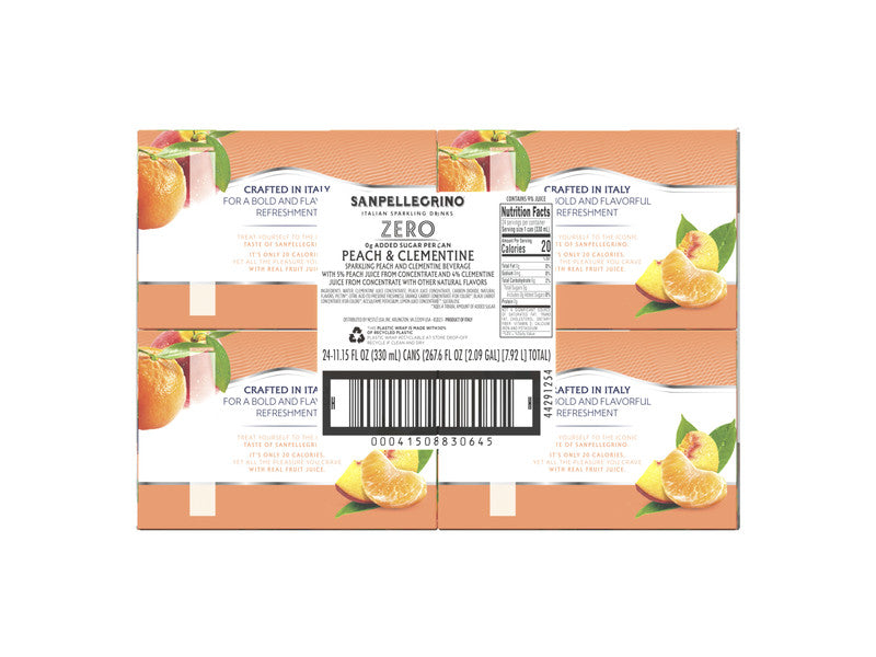 Zero Sugar Peach Sparkling Drink