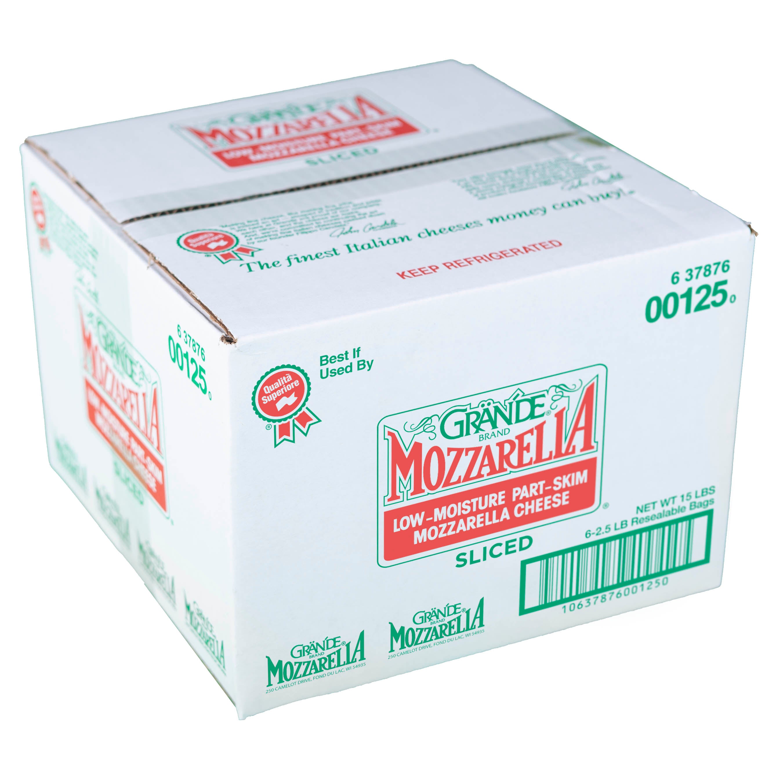 Sliced Part Skim Mozzarella Cheese