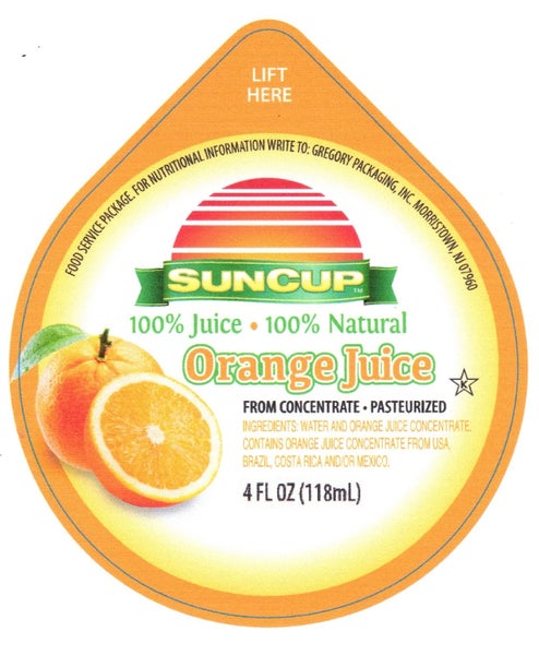 4oz Frozen Orange Juice Cup