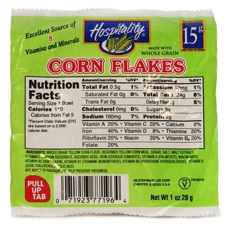 Corn Flakes Cereal in Bowl