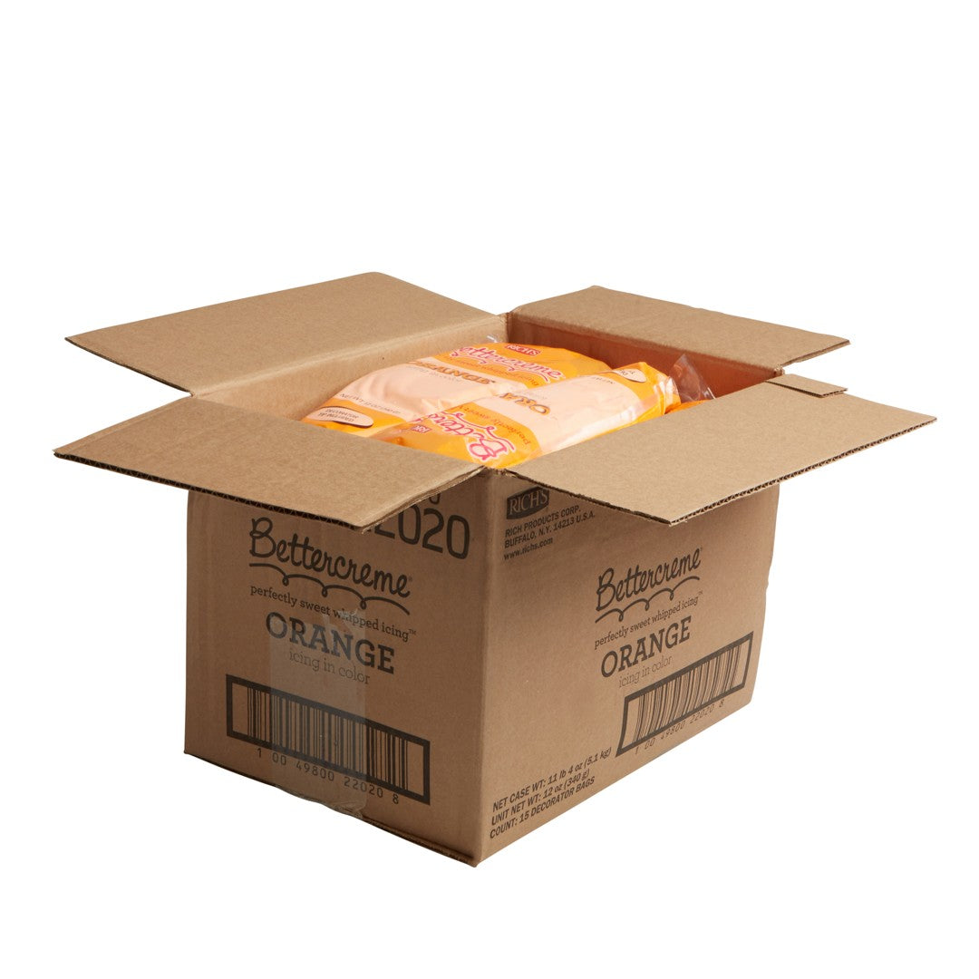 Orange Icing in Pastry Bag