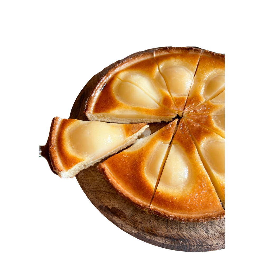 9.6" Pear Almond Tart Pre-cut