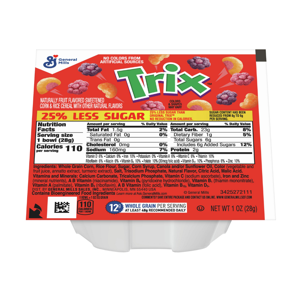 Reduced Sugar Trix Cereal