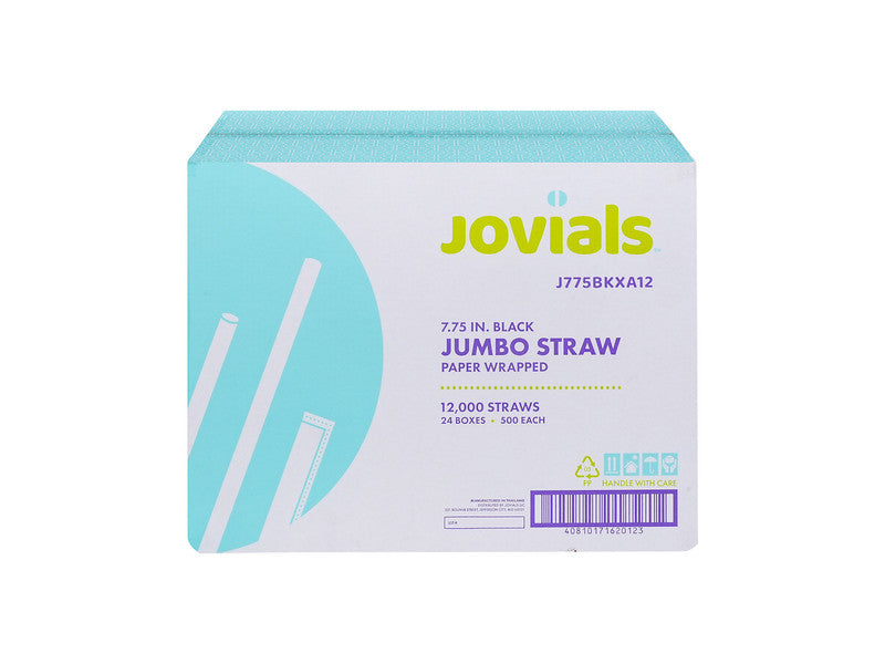 Black Jumbo Individually Wrappe Straw